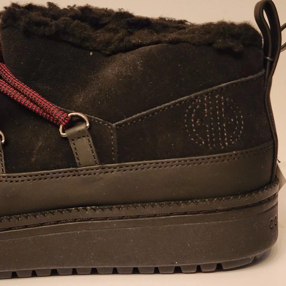 Cole Haan Cloudfeel Suede Mini Snow Boots Women's Black Ankle Boots Size 5.5